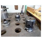 Lot of BT40 Tool Holders and Storage Table and Well Cutter Tools