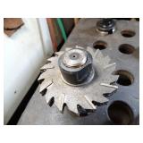 Lot of BT40 Tool Holders and Storage Table and Well Cutter Tools