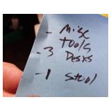 Misc Tools Air Guns / 3 Desks and 1 Stool