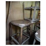 Lot of 5 Short Metal Shop Stools