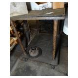 Small Sturdy Shop Table w/ Wheels