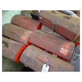 Lot of Red Tool Boxes w/ Misc Contents
