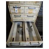 Off-White Multi-Drawer Metal File Cabinet / Great f/ Parts or Tools