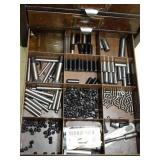 Metal Small Fastener Holder Full of Contents