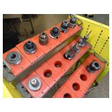 Leadwell BT40 Tool Holders w/ Tools with Yellow Cart