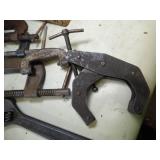 Lot of Clamps and Wrench