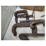 Lot of Clamps and Wrench