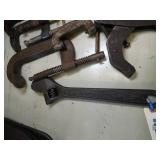 Lot of Clamps and Wrench
