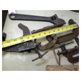 Lot of Clamps and Wrench