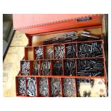 Folding Red Tool Box Full of Contents