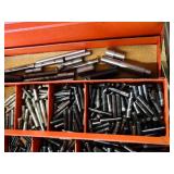 Folding Red Tool Box Full of Contents