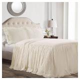 Ruffle Skirt 3-Piece Queen Bedspread Set