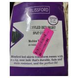 Ruffled Bed Skirt With Split Corners