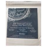 Cotton 420 Thread Count Wrinkle Free 4-Pc. King Sheet Set Bedding