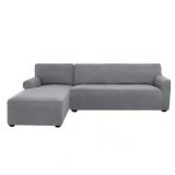 Subrtex 2-Piece L Shape Sofa Cover Stretch Sectional Left Chaise Cover- Retail:$76.48