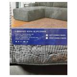 Subrtex 2-Piece L Shape Sofa Cover Stretch Sectional Left Chaise Cover- Retail:$76.48