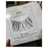 Vhc Primitive King Bed Skirt Ticking Stripe Bedding Gathered Split Corners Black