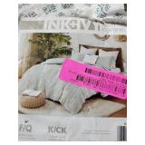 Ink+Ivy Kara 3 Piece Jacquard Duvet Cover Mini Set, Full/Queen Bedding