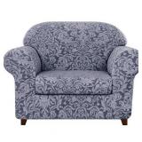 Subrtex 2-Piece Stretch Armchair Couch Cover Jacquard Damask Slipcover