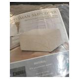 Enova Home Ultra Soft Stretch Fabric Oversize Ottoman Slipcovers Removable Anti-Dirty Fitted Furniture Protector For Living Room