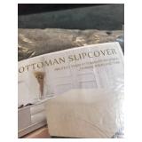 Enova Home Ultra Soft Stretch Fabric Oversize Ottoman Slipcovers Removable Anti-Dirty Fitted Furniture Protector For Living Room