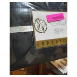 100% Egyptian Cotton 650 Thread Count, King 4-Piece Sheet Set, Deep Pocket, Single Ply, Solid, Black