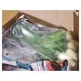 Enova Home Large Artificial Real Touch White Tulip Fake Silk Flowers Arrangement in Clear Glass Vase for Home Wedding Decoration- Retail:$119.99