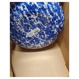 Golden Rabbit Cobalt Swirl Enamelware Pasta Plates (Pack of 4)- Retail:$83.49