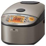Zojirushi - 5.5 Cup Induction Heating Rice Cooker - Stainless Steel Gray