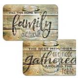CounterArt Reversible Family Time Rectangular Wipe Clean Placemat 4 pack