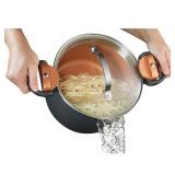 Gotham Steel - 5 Qt. Non-Stick Ti-Ceramic Pasta Pot with Built-In Strainer and Twist N