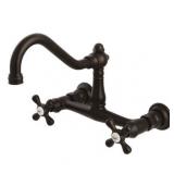 Kingston Brass KS3245AX Wall Mount Bathroom Faucet, Oil Rubbed Bronze