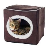 PETMAKER Cozy Cave Enclosed Cube Pet Bed