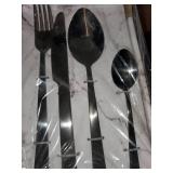 Safdie & Co. Flatware Stainless Steel Onyx 16Pc Set 16