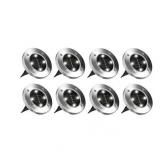 Bell + Howell Disk Lights, Heavy Duty Outdoor Solar Pathway Lights, 8 LED with Included Stakes, Steel, 8 Pack
