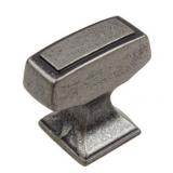 GlideRite Weathered Nickel Rectangle Deco Cabinet Knob (Pack of 10 or 25)
