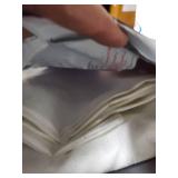 Strick & Bolton LeWitt Thermal Textured Linen Grommet Top Curtain Panel Pair