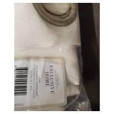 Set of 2 (96"x52") Loha Linen Grommet Top Light Filtering Curtain Panel Winter - Exclusive Home