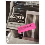 95"x50" Nora Solid Absolute Zero Blackout Curtain Panel White - Eclipse