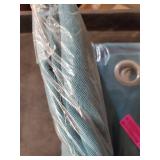 Set of 2 (84"x54") Biscayne Indoor/Outdoor Two Tone Textured Grommet Top Curtain Panels Teal Blue - Exclusive Home