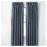 Marquee Faux Silk Pinch Pleat Solid Color Single Curtain Panel