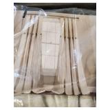 108"x40" Linen Button Light Filtering Window Curtain Panel Linen - Lush DÃ©cor