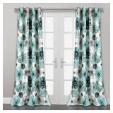 Leah Floral 52" x 84" Curtain Set