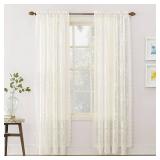 Alison Floral Lace 58" x 72" Curtain Panel