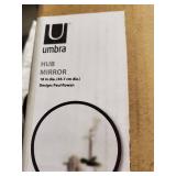 18" Hub Decorative Wall Mirror Black - Umbra