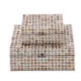 Wood, Mother of Pearl Inlay S/2 8-inch, 12-inchW Box