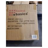 Home Basics Letter Rack With Key Hooks, Pine