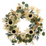 National Tree Company 23" Harvest Sunflowers Wreath