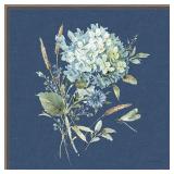 Bohemian Blue 03B (Floral Bouquet) by Lisa Audit Framed Canvas Art