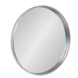 Kate and Laurel Travis Round Wood Accent Wall Mirror- Retail:$89.99